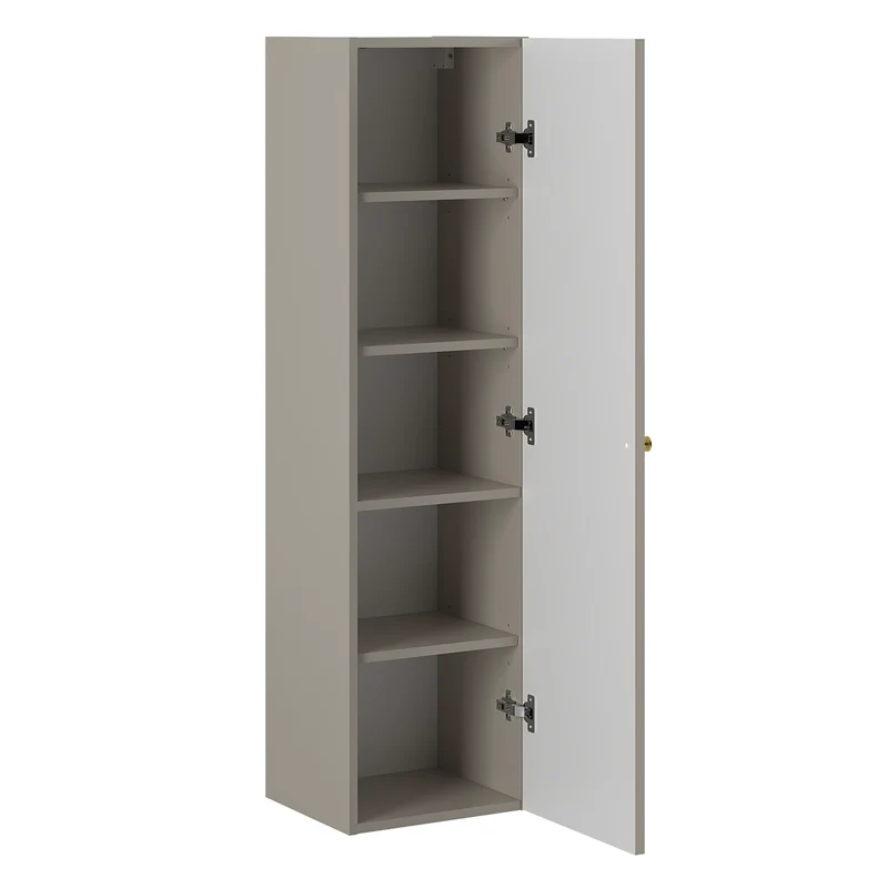 Ensemble meuble double vasque encastrée 120cm et colonne Izae Cachemire