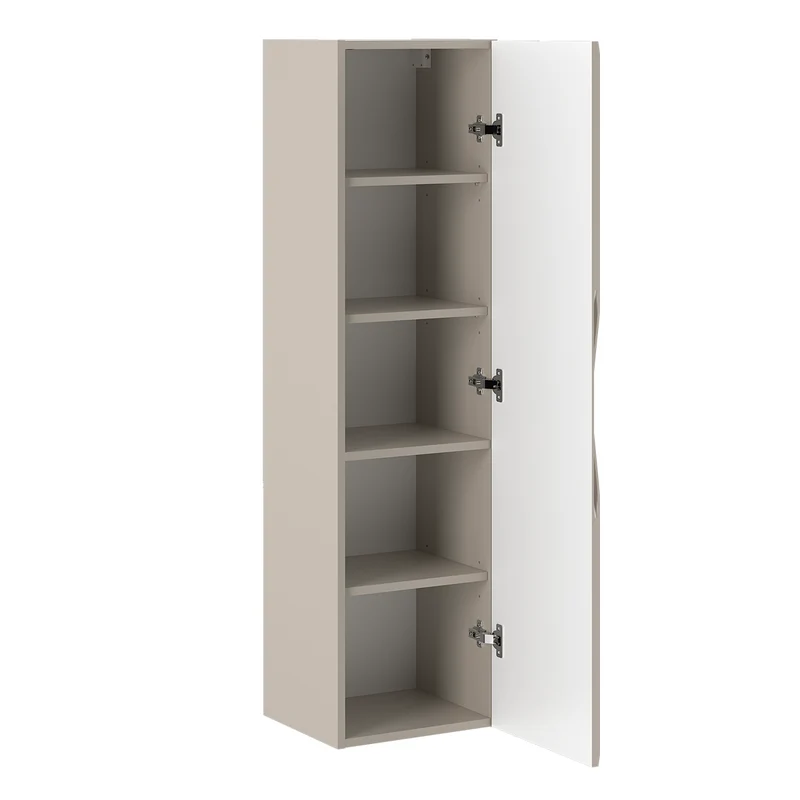 Ensemble meuble double vasque encastrée 120cm et colonne Ellie Cachemire