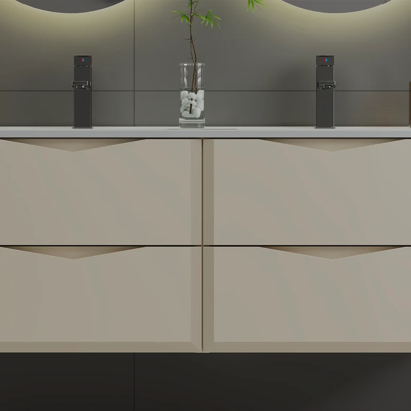 Meuble double vasque encastrée 120cm Ellie Cachemire