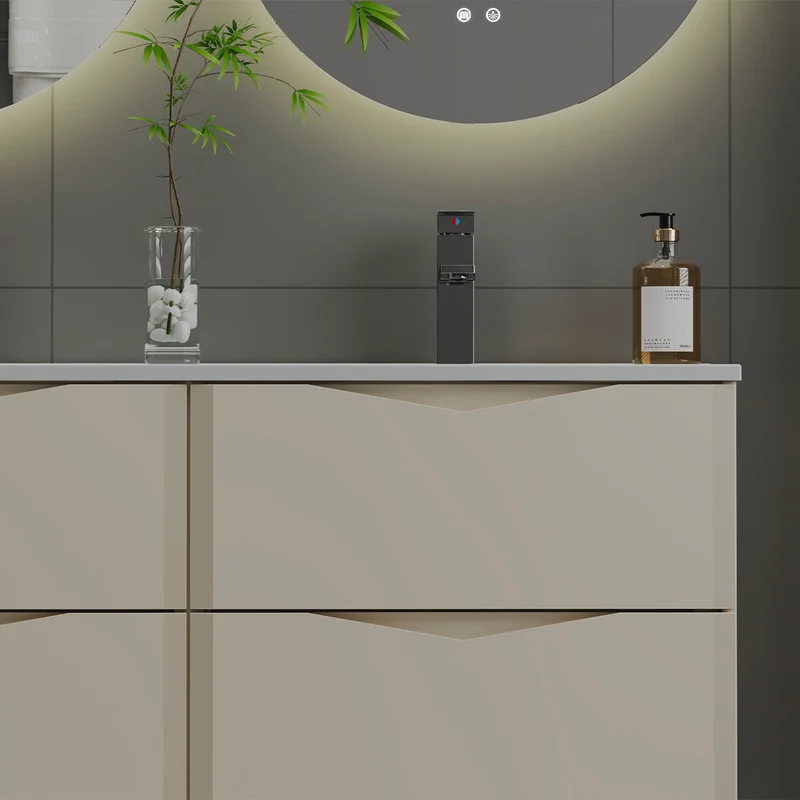 Meuble double vasque encastrée 120cm Ellie Cachemire