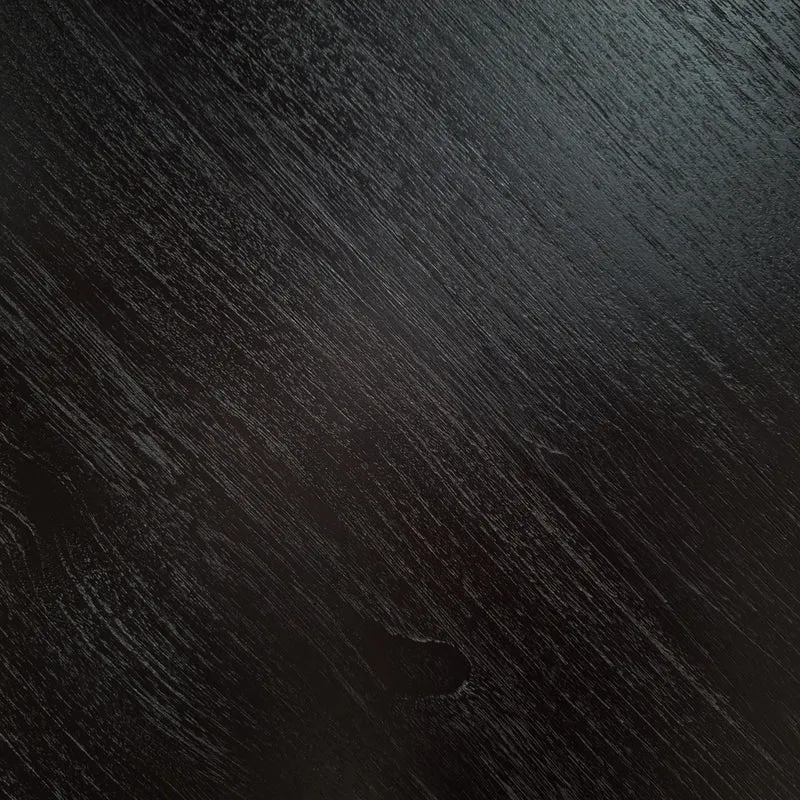 Table ronde en teck noir 120 cm