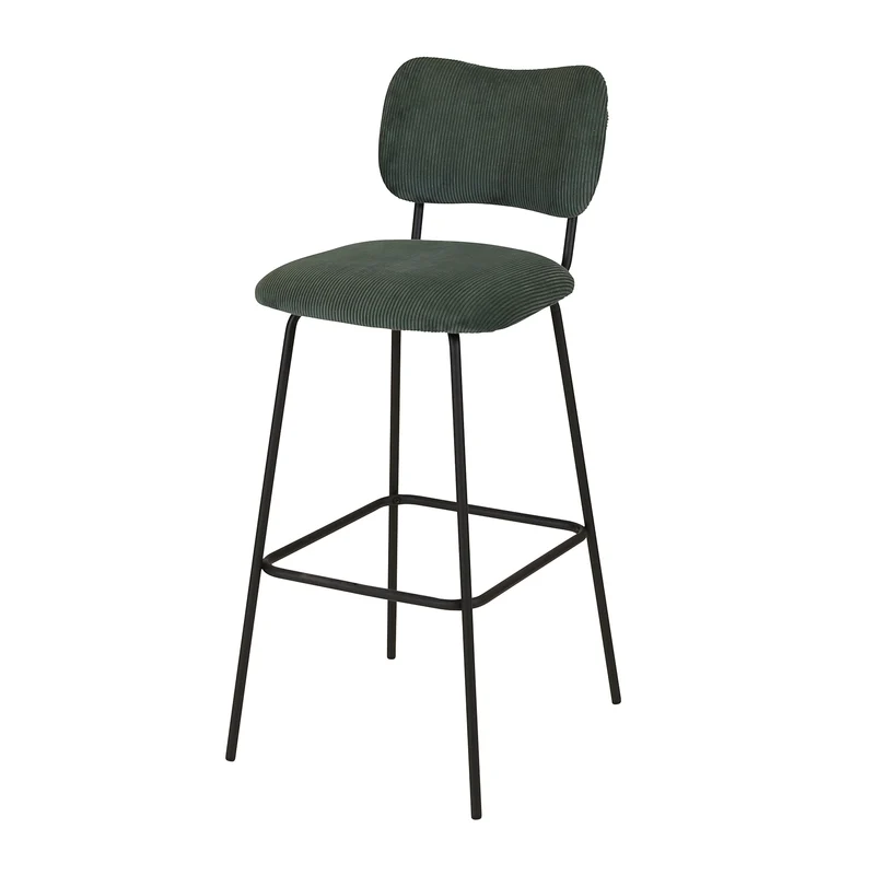 Chaise snack velours côtelé vert foncé