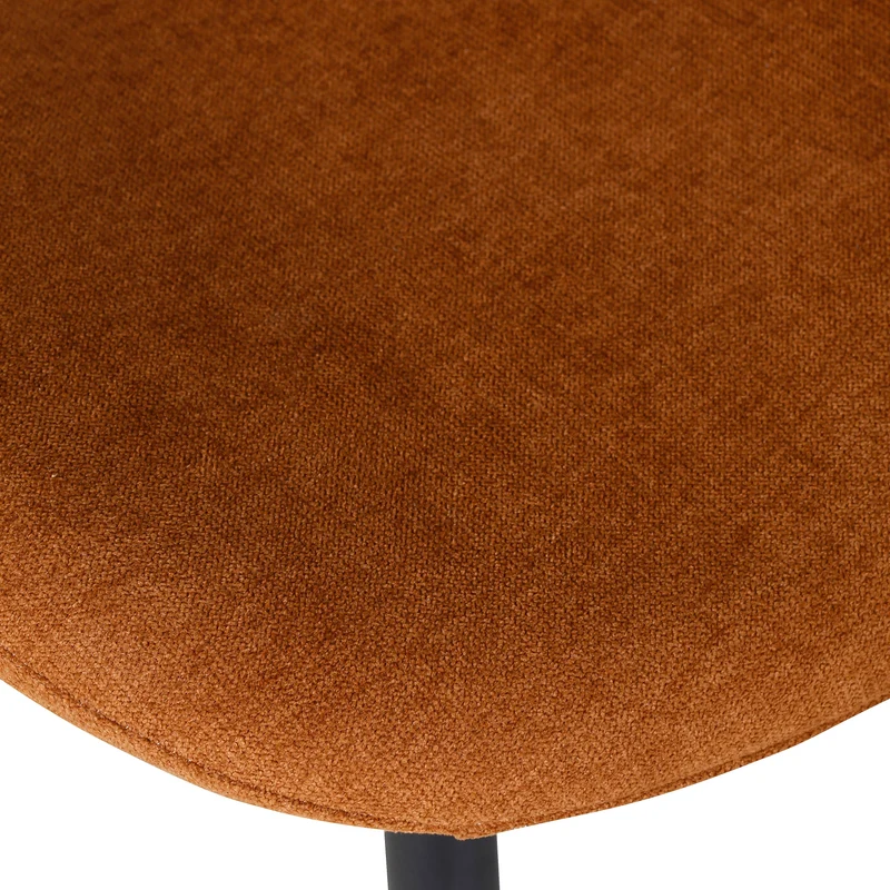 Chaise repas tissu rouille