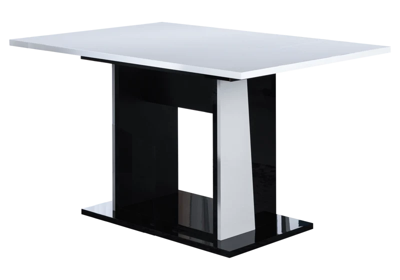 Salle à manger design laquée blanc noir – ELISA
