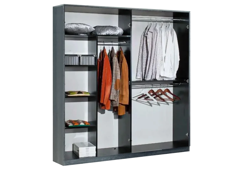 Chambre complète design bois gris foncé – LUNA