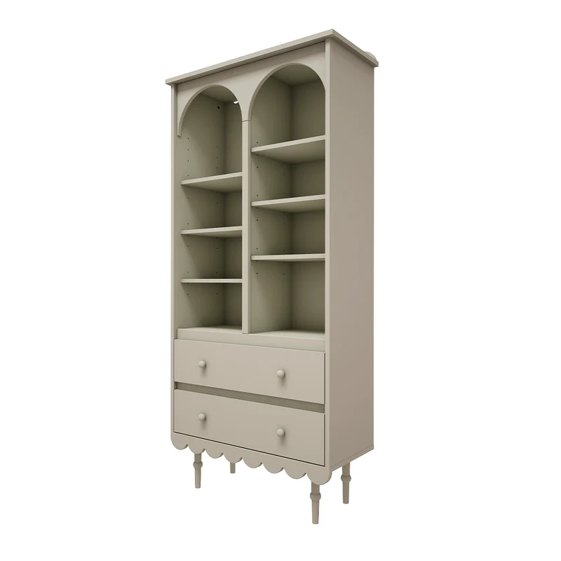 Bibliothèque 2 tiroirs Wood Luck Babushka Olive