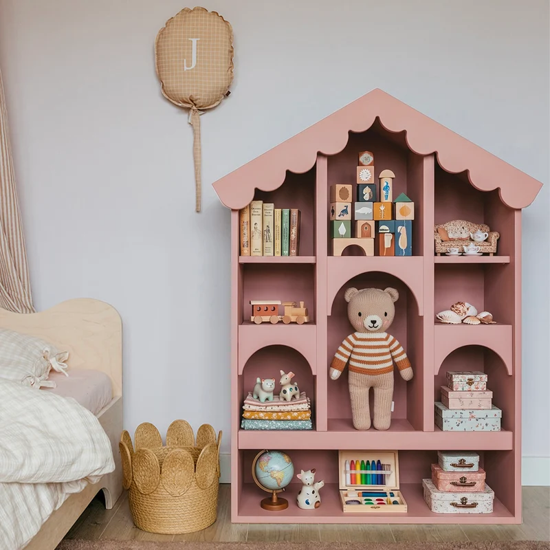 Bibliothèque Wood Luck Babushka Rose