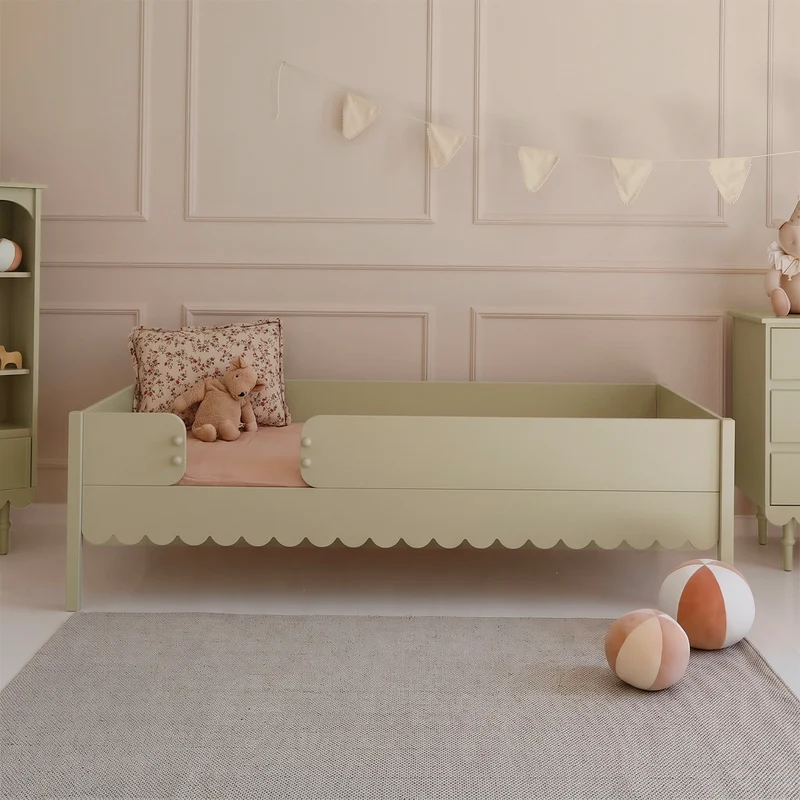 Lit superposé 90x200 sommiers et tiroir inclus Wood Luck Babushka Olive