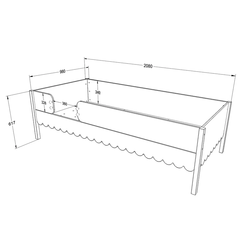 Lit superposé 90x200 sommiers et tiroir inclus Wood Luck Babushka Blanc
