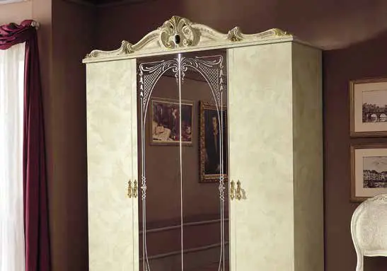Chambre complète baroque capitonnée ivoire – KONE