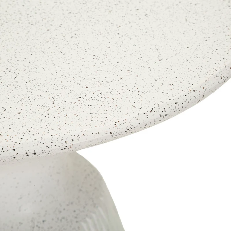 Bout de canapé 40 cm effet pierre Terraza Crème