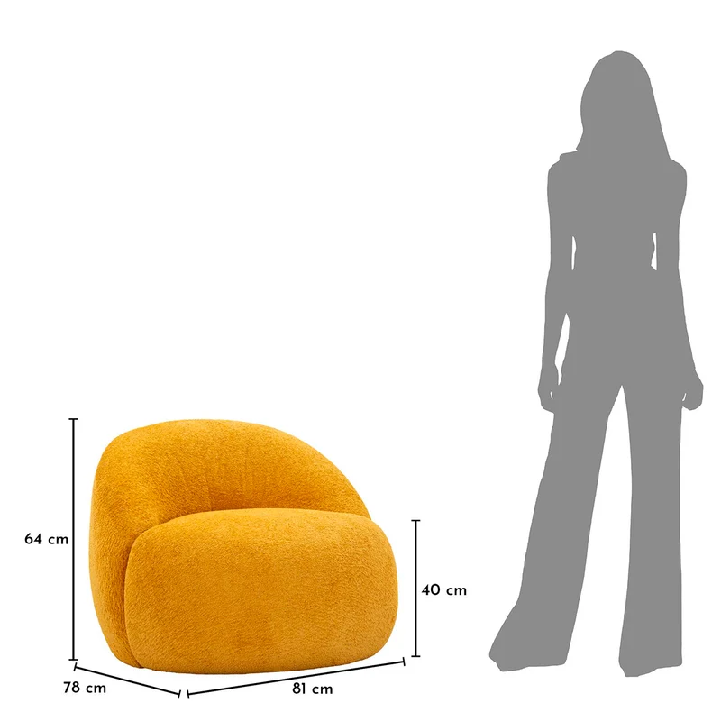 Fauteuil Tayla Jaune moutarde