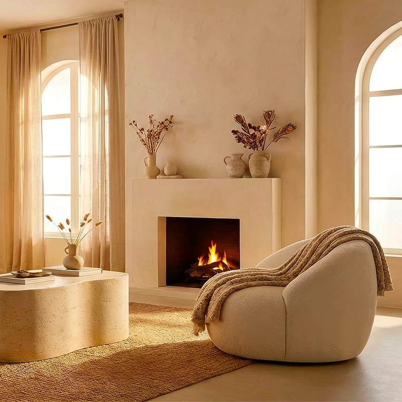 Fauteuil Tayla Blanc cassé