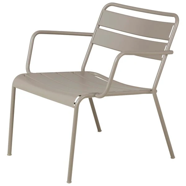 Fauteuil lounge outdoor métal taupe