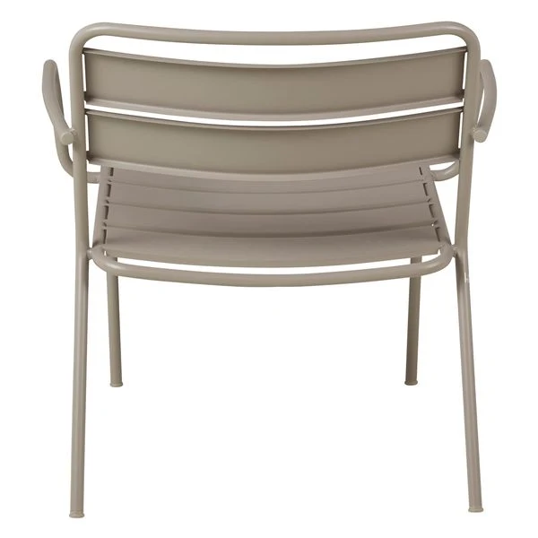 Fauteuil lounge outdoor métal taupe