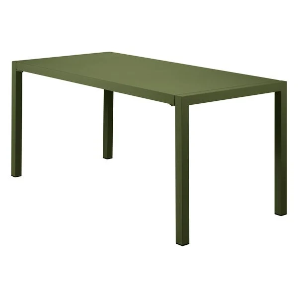 Table repas outdoor 160cm métal vert foncé