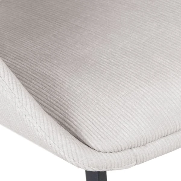 Chaise snack velours côtelé écru