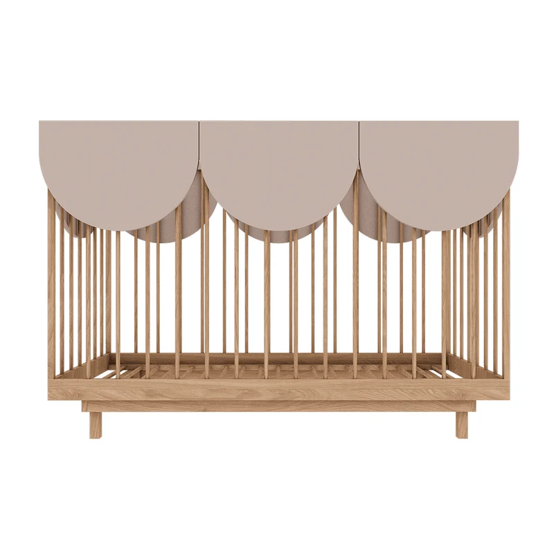 Lit évolutif 70x140 et commode 3 tiroirs Wood Luck Bloom Cachemire et Bois