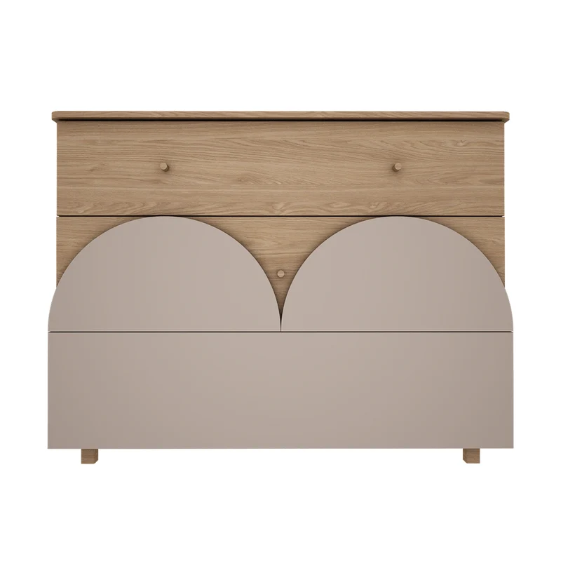 Lit évolutif 70x140 et commode 3 tiroirs Wood Luck Bloom Cachemire et Bois