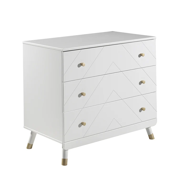 Commode 3 tiroirs Vipack Billy Blanc