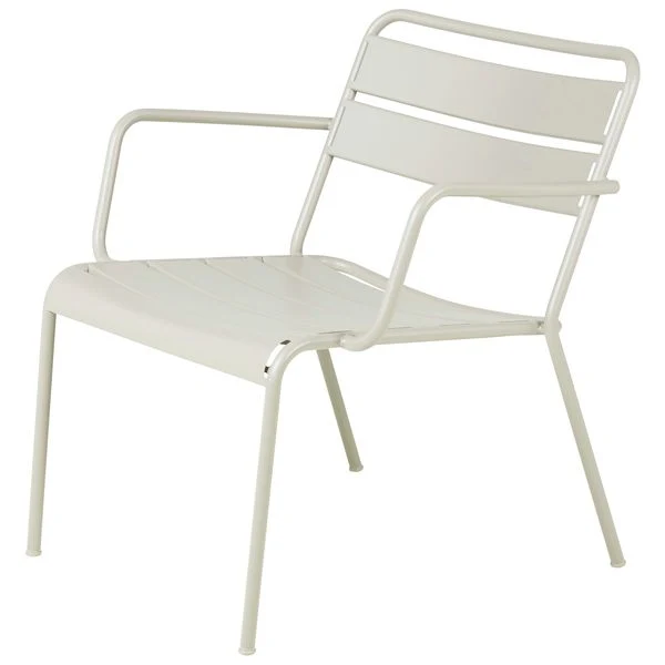 Fauteuil lounge outdoor métal beige