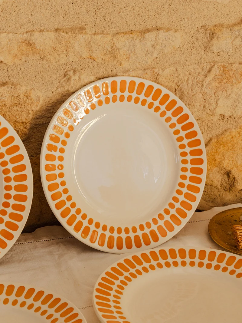 Antoinette, le lot de 4 assiettes en faïence N°349