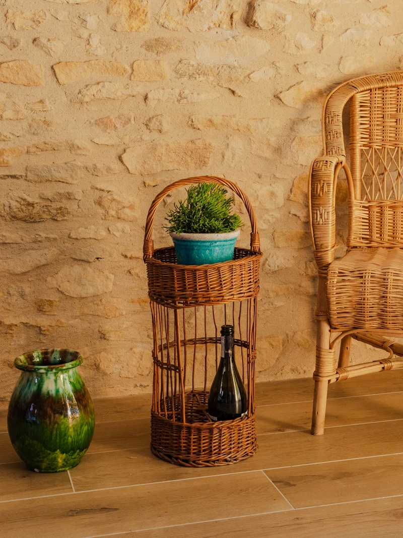 Ambroise, le panier bar en rotin N°972