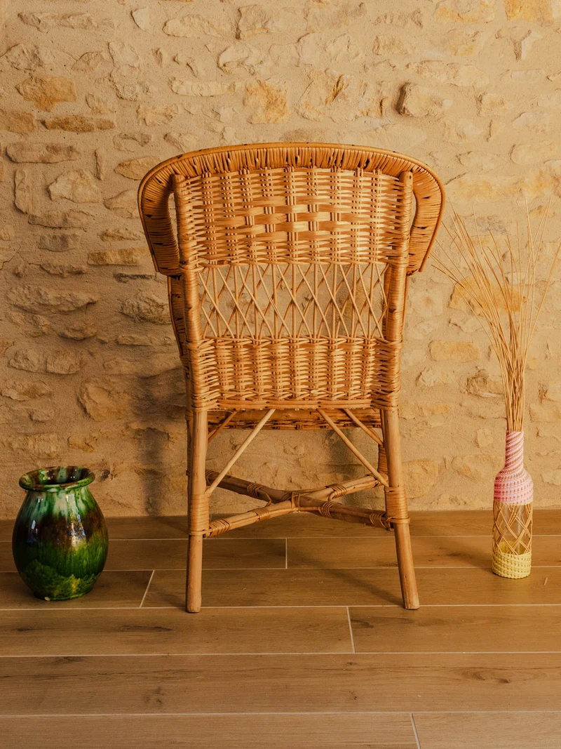 Ernest, le fauteuil en osier N°1582
