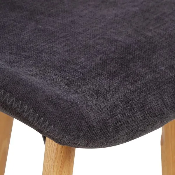 Chaise snack tissu soft touch noir