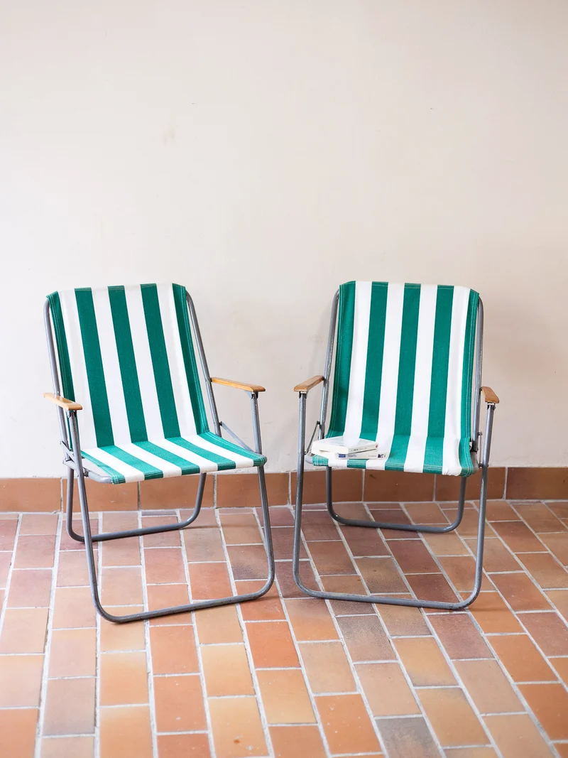 Alma, la paire de chaises rayées N°1895