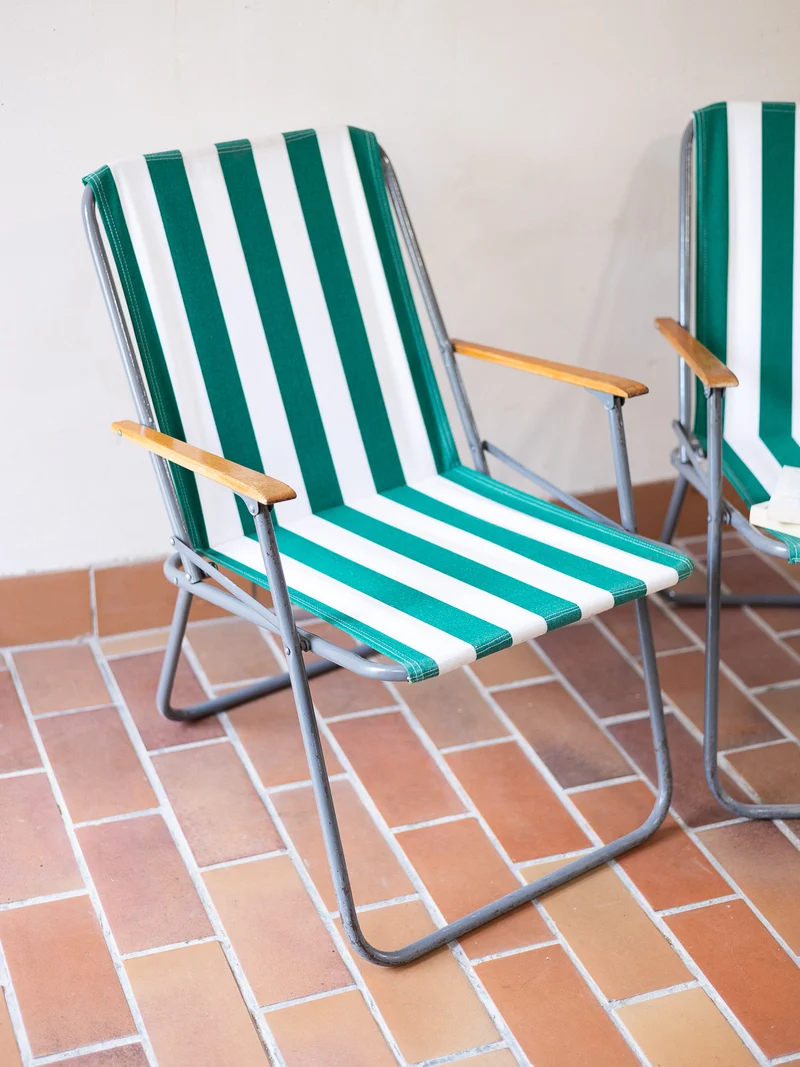 Alma, la paire de chaises rayées N°1895
