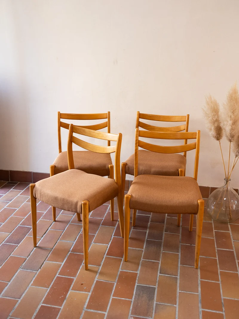 Alma, le lot de 4 chaises aux teintes douces N°1899
