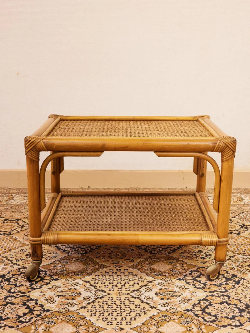 Léonie, la table basse en rotin N°1141