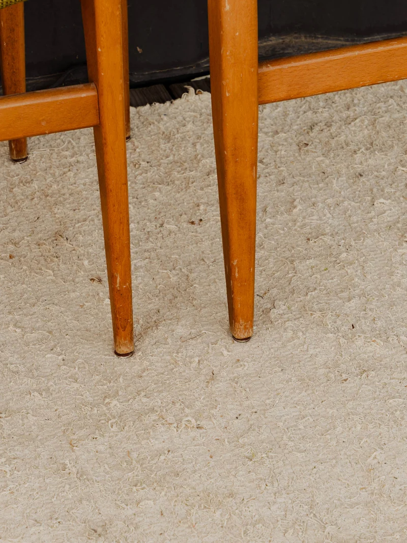 Alma, le lot de 4 chaises en bois et tissu vert N°1872