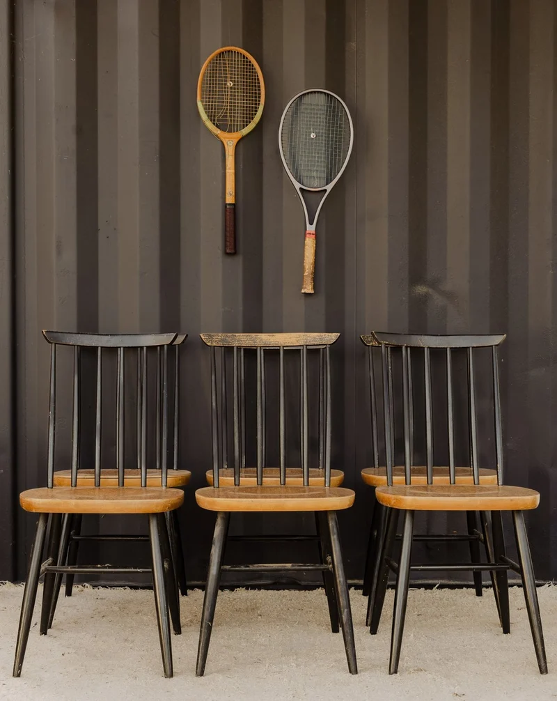 Alma, le lot de 6 chaises en bois noir N°1873