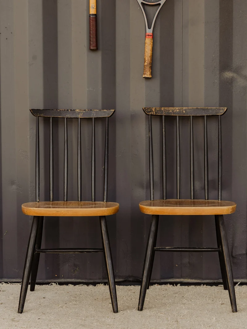 Alma, le lot de 6 chaises en bois noir N°1873