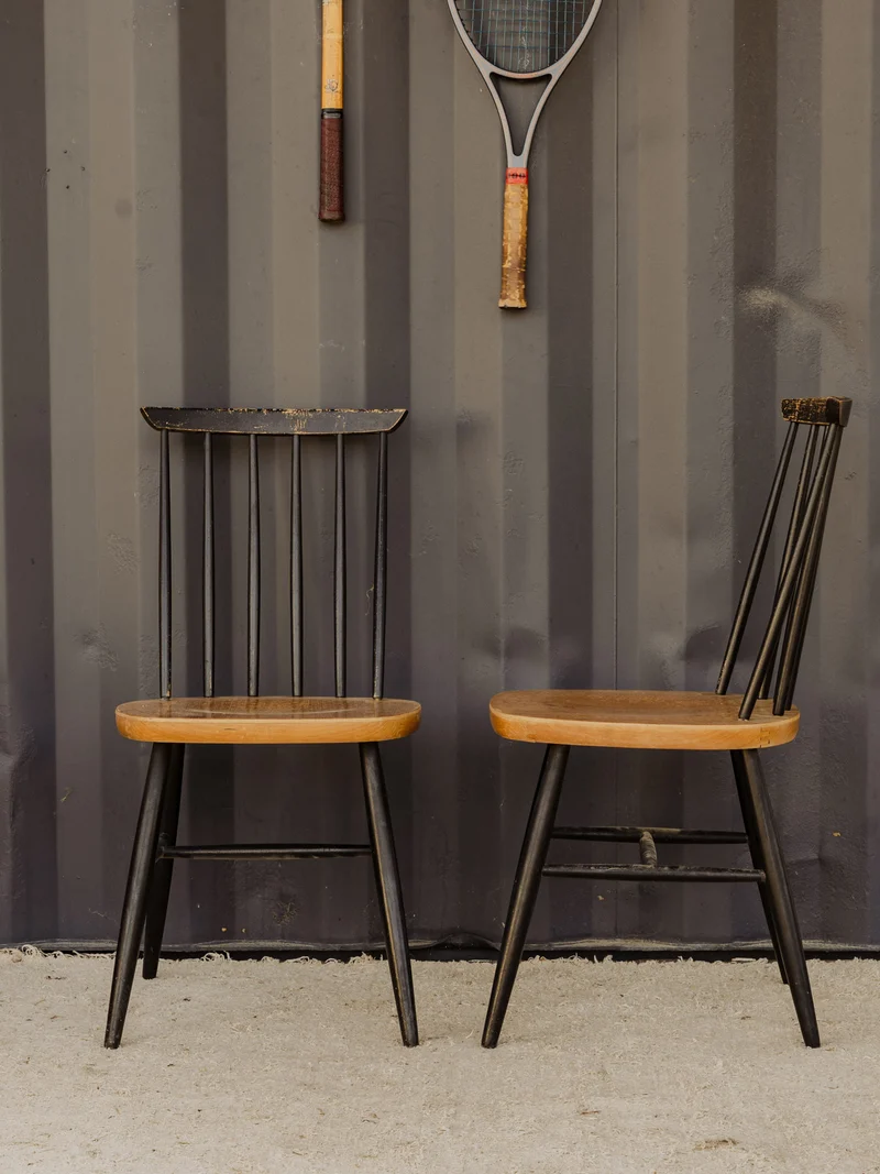 Alma, le lot de 6 chaises en bois noir N°1873