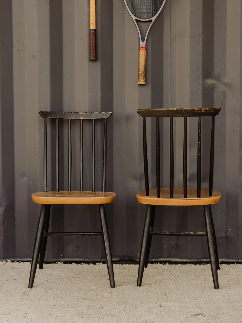 Alma, le lot de 6 chaises en bois noir N°1873