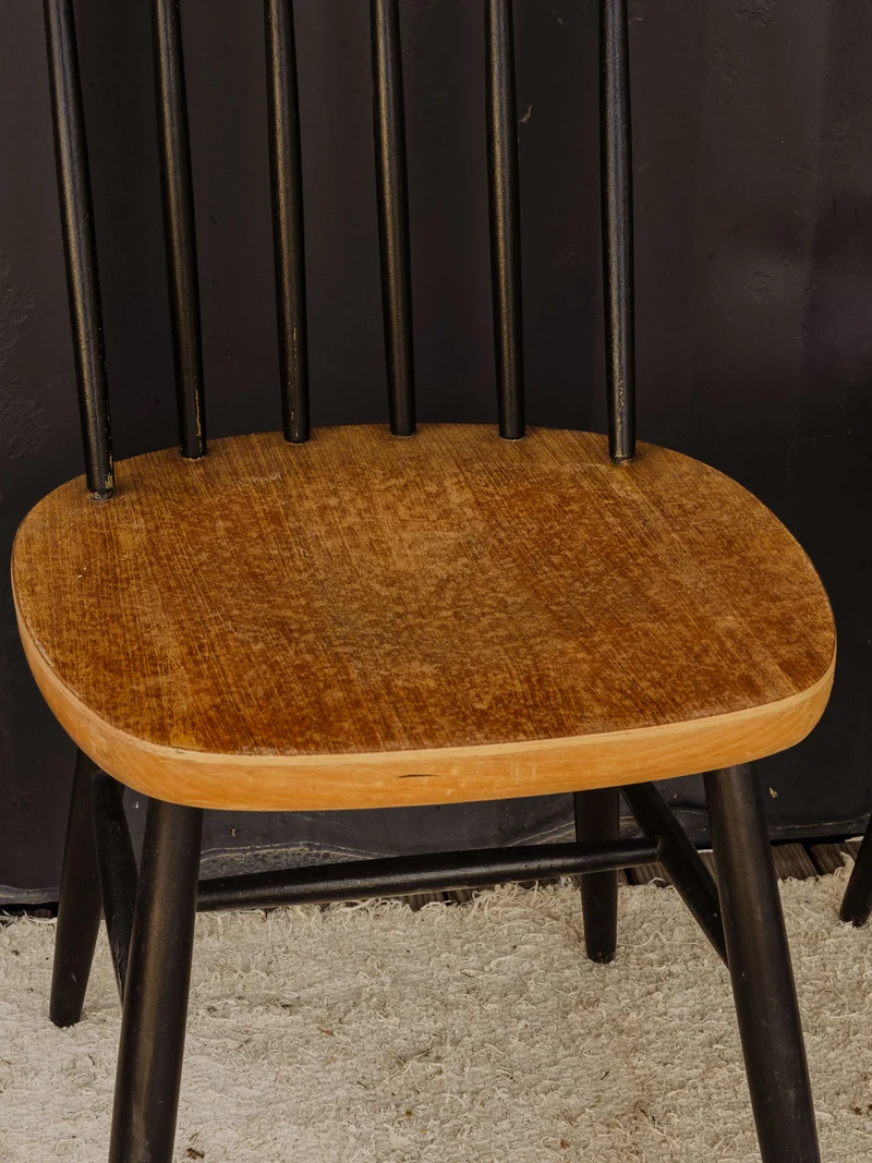 Alma, le lot de 6 chaises en bois noir N°1873