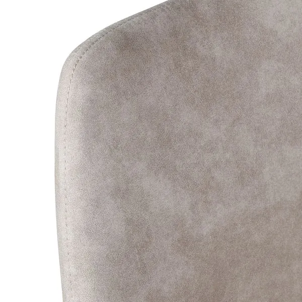 Chaise snack tissu effet daim beige