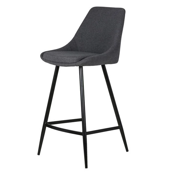 Chaise snack tissu gris foncé