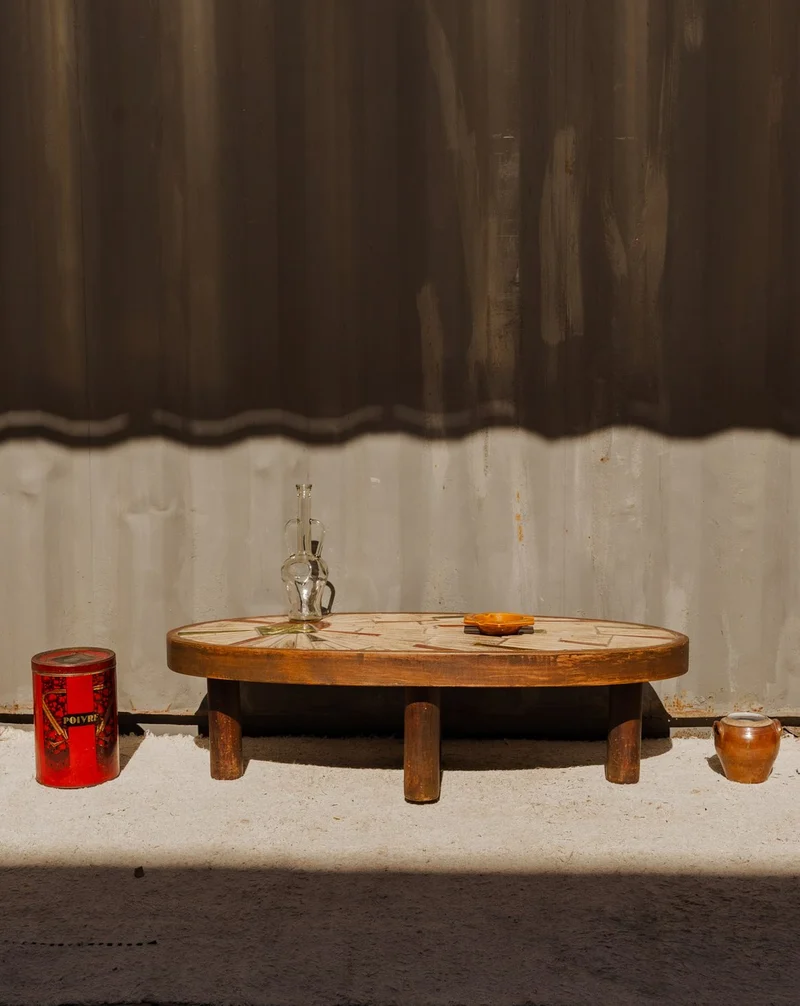 Donna, la table basse en bois et céramique N°1130
