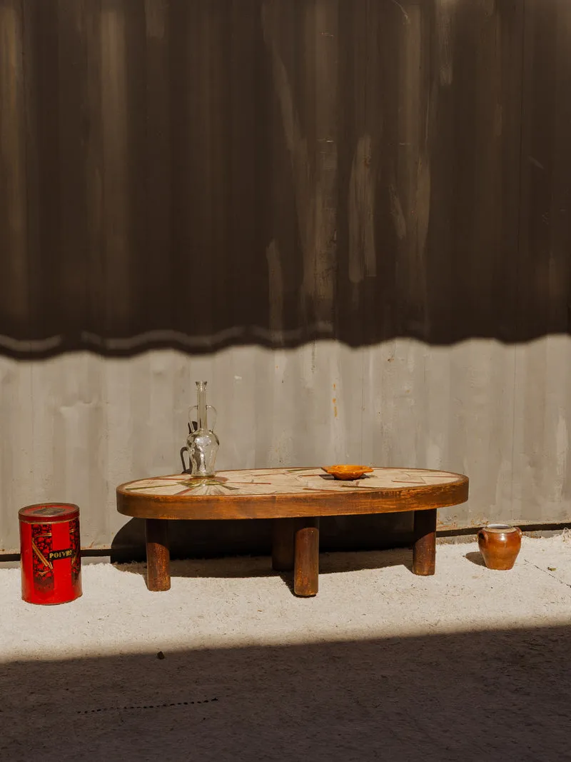 Donna, la table basse en bois et céramique N°1130