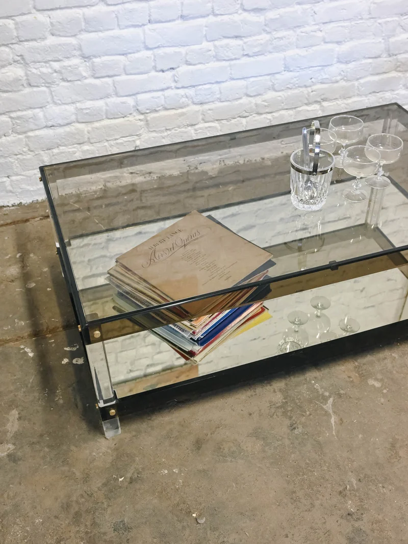 Donna, la table basse en verre et plexi N°1528