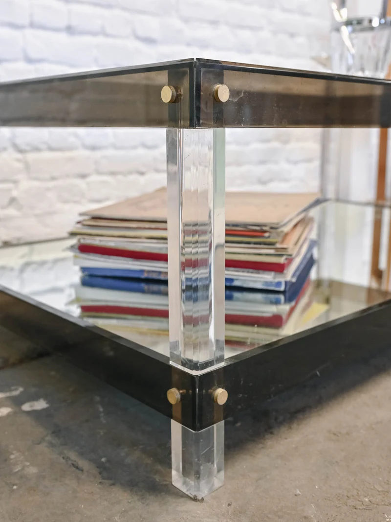 Donna, la table basse en verre et plexi N°1528