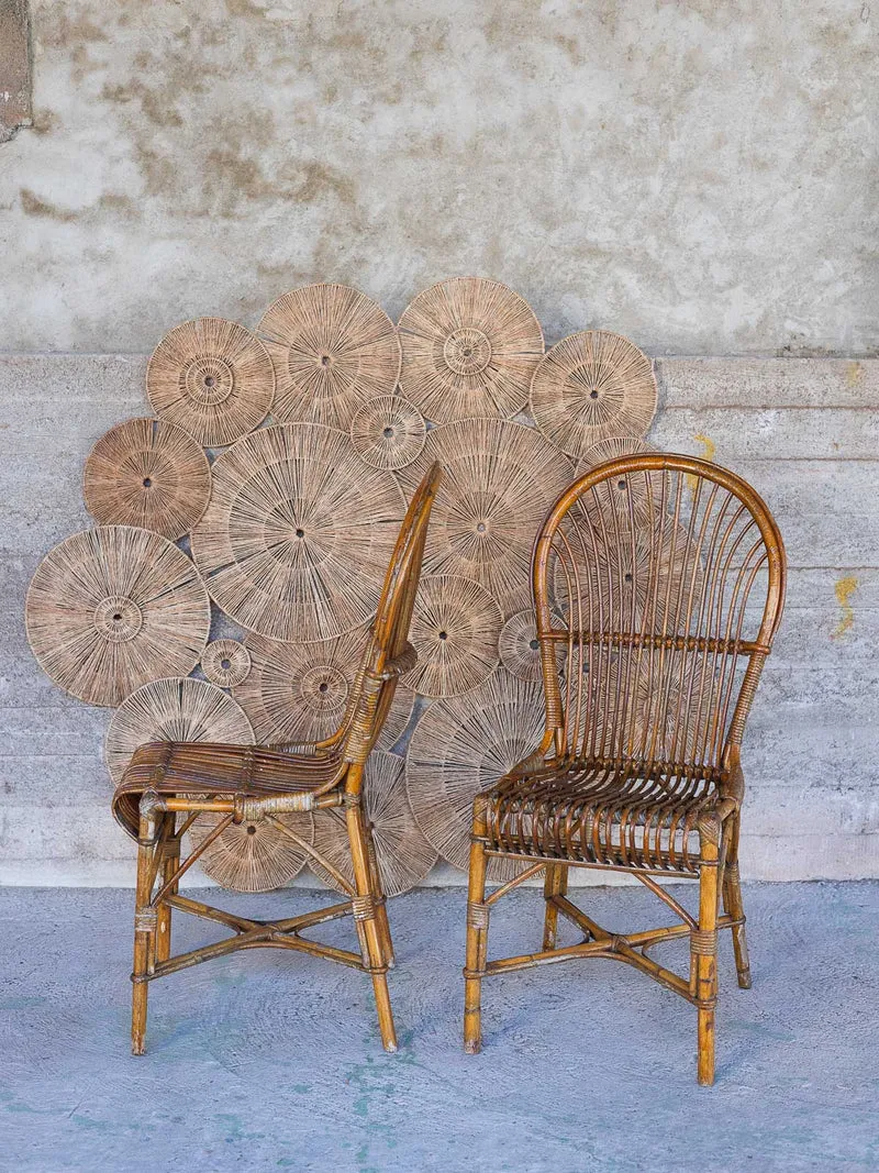 Claude, la paire de chaises en osier N°1571