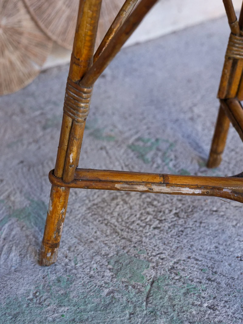 Claude, la paire de chaises en osier N°1571