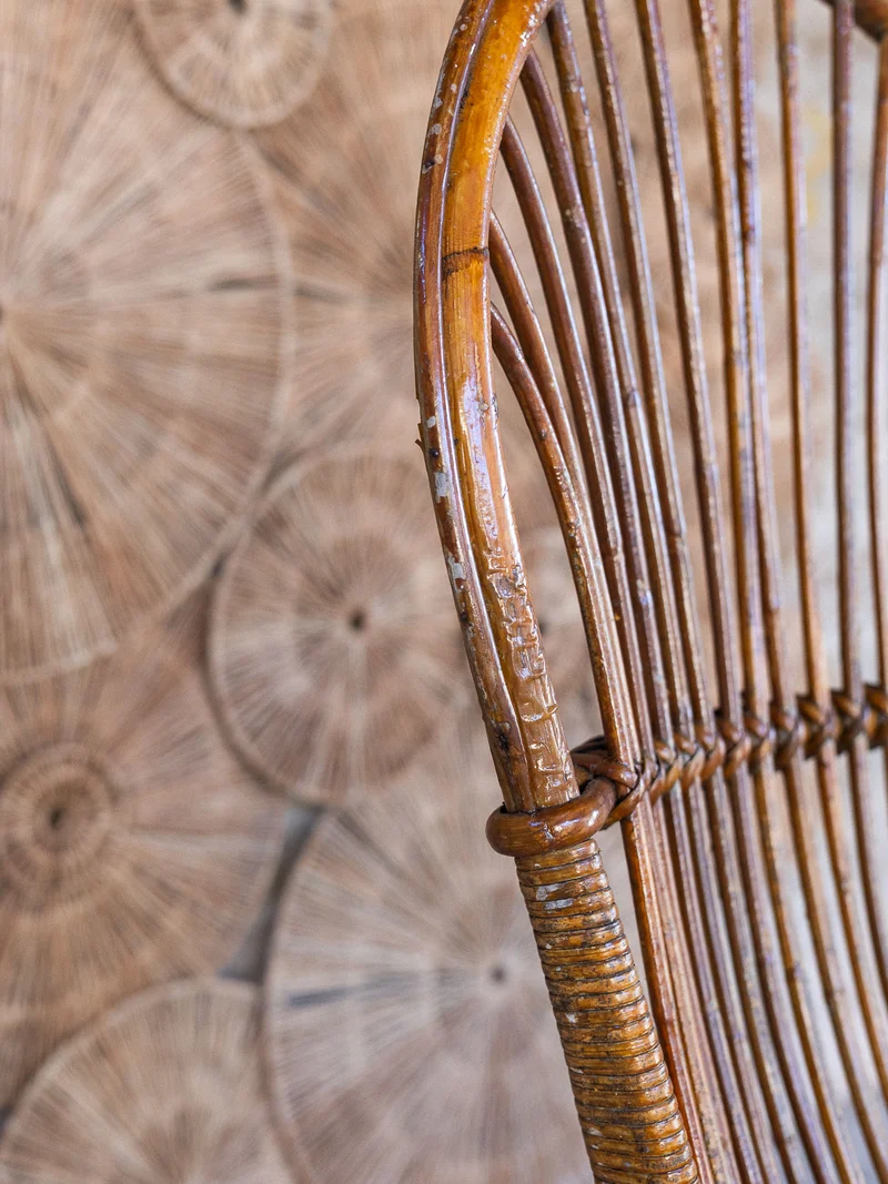Claude, la paire de chaises en osier N°1571