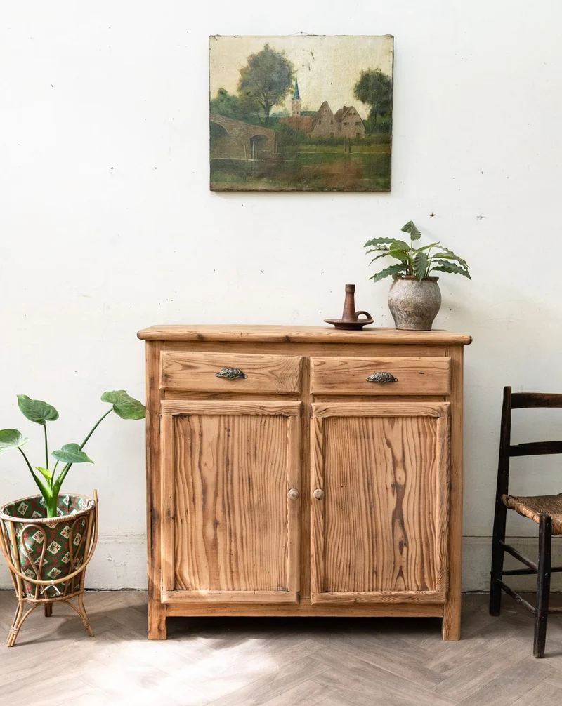 Gilbert, le buffet en bois ancien style campagne N°1806