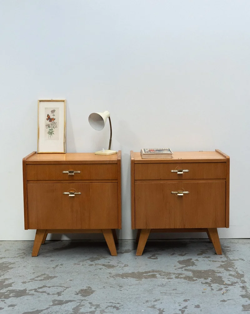 Maïa, la paire de tables de chevet en bois N°1554